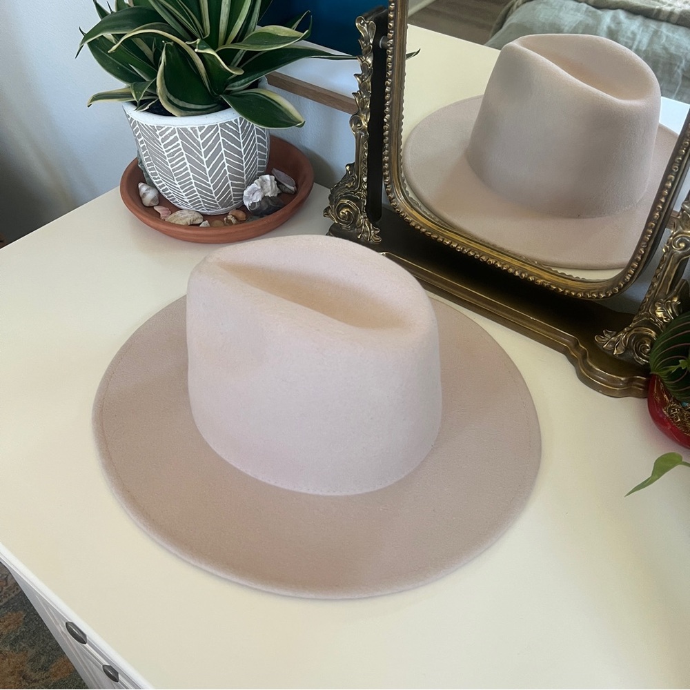Gigi Pip Cream Australian Wool Wide Brim Boho Hat 57 s/m
